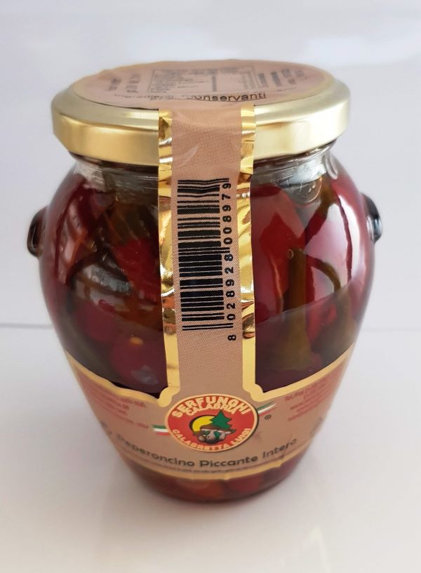 Peperoncino Piccante Intero sott'olio 314ml